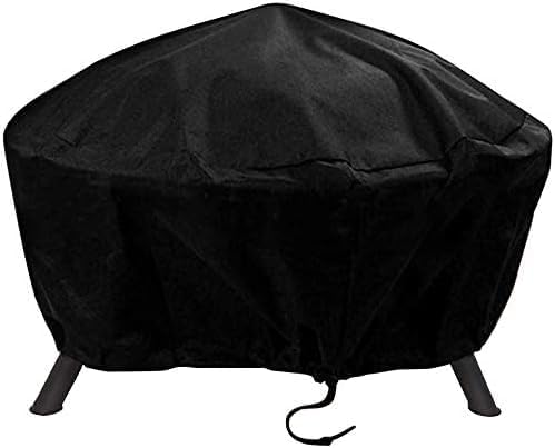 Round Fire Pit Cover, 58 Inches Diameter, 58 x 24 inch Waterproof Firepit Covers, for Patio Fire Pit, Full Coverage Dustproof Anti UV Outdoor Fire Pit Cover
