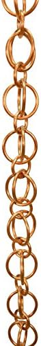 Nutshell Stores Double Loops Rain Chain - Copper - 7 Feet