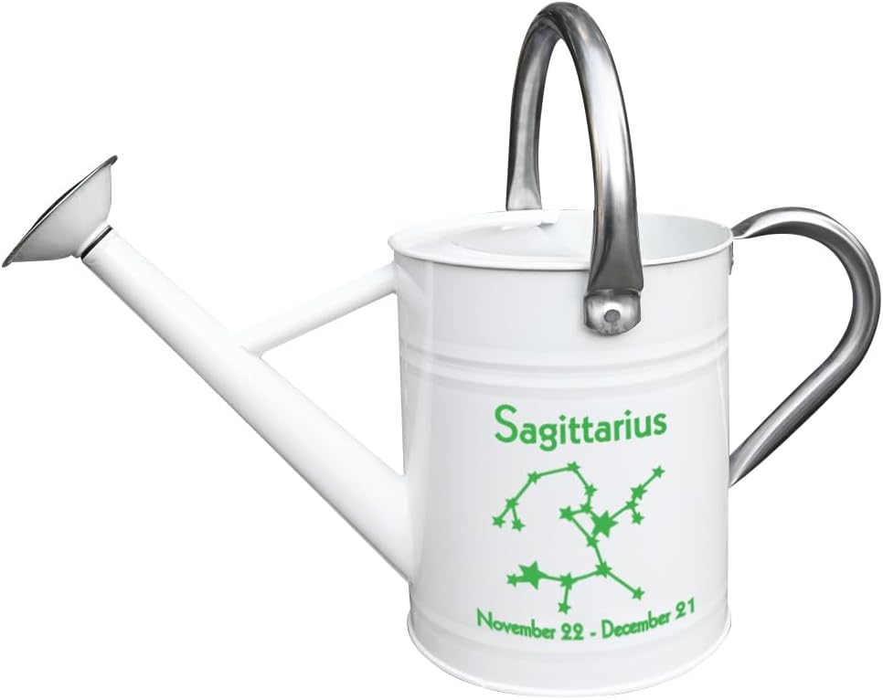 12 Constellation Series Metal Watering Can for Outdoor and Indoor Plants, Watering Can Decor, 1 Gallon (Sagittarius)
