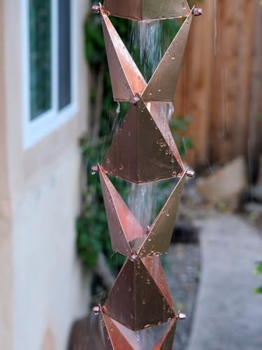 Nutshell Stores Origami Rain Chain - Copper - 19 Feet