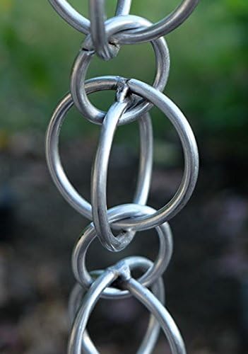 Nutshell Stores Double Loops Rain Chain - Stainless Steel - 11 Feet
