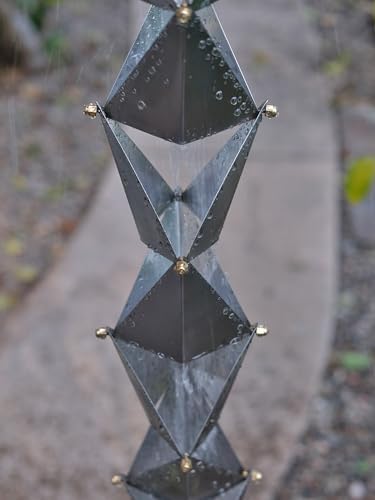 Nutshell Stores Origami Rain Chain - Stainless Steel - 13 Feet