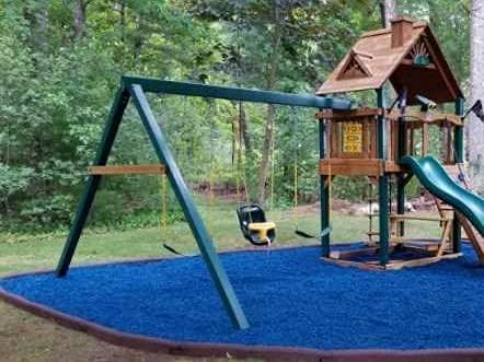 Playsafer 4' Flexible Interlocking Rubber Edging for Playgrounds (Terra Cotta, 3 Pack)