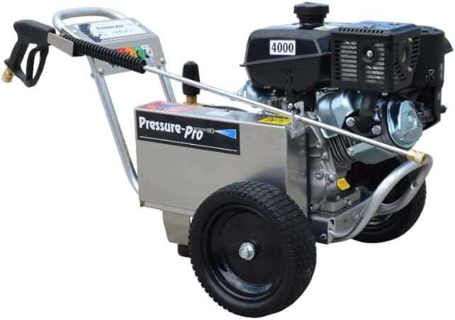 Eagle II EB4040KG Belt Driven 4000 PSI Cold Water Pressure Washer, 4.0 GPM, CH440 Engine, Includes Spray Gun and Extension Wand, 5 QC Nozzle Tips, 3/8-inch x 50-Foot Non-Marking Hose