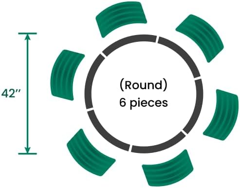 Vego garden 32" Tall 42" Round Raised Garden Bed Raised Bed Planter Box for Vegetables Flowers Patio-British Green