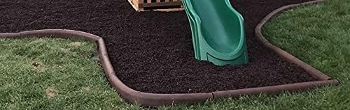 Playsafer 4' Flexible Interlocking Rubber Edging for Playgrounds (30 Pack, Terra Cotta)