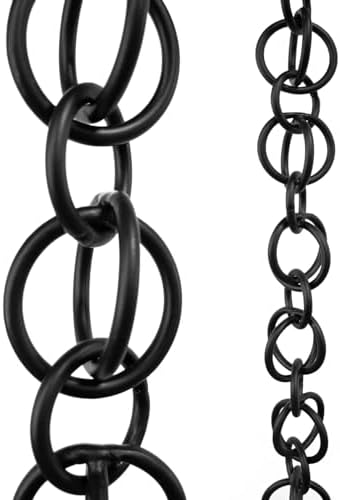 Nutshell Stores Double Loops Rain Chain - Black - 8 Feet