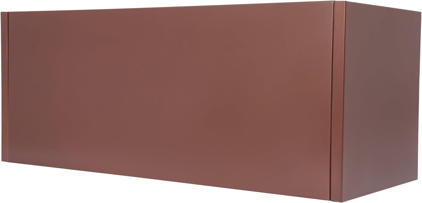 Steel Planter Box, 38" x 15" x 15" Rectangular Long Planter Metal Trough Box for Indoor Outdoor Tall Plants, Flowers or Shrubs (Coffee)