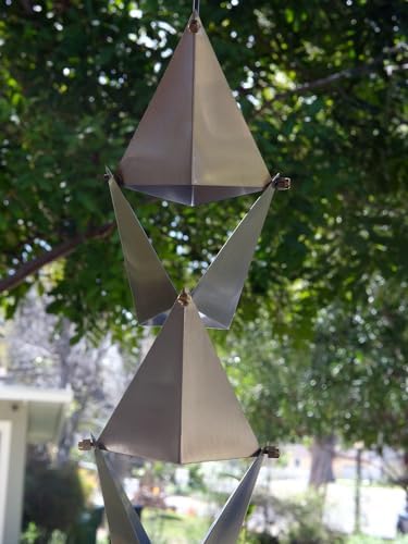 Nutshell Stores Origami Rain Chain - Stainless Steel - 10 Feet