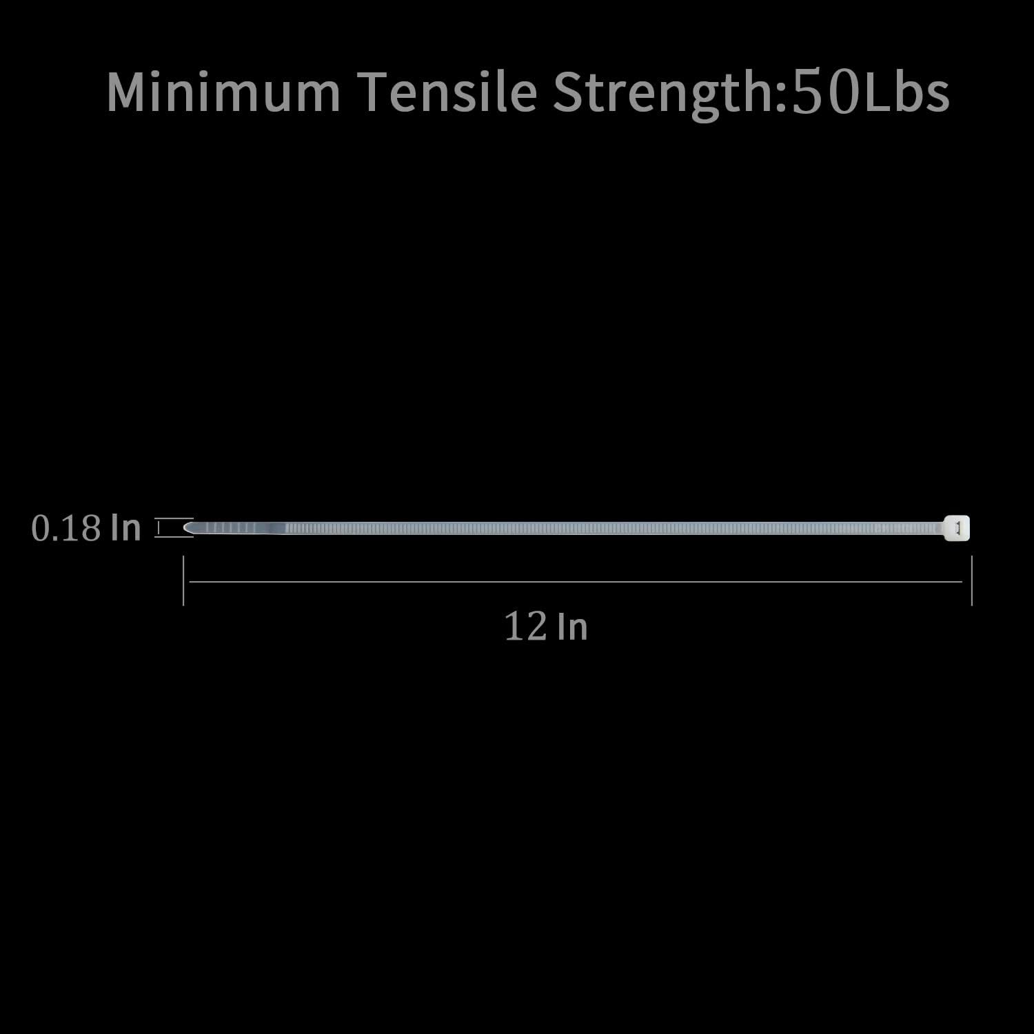 XINGO 1000 PCS White Zip Ties 12 Inch, 60 LBS Tensile Strength, Self-Locking Nylon Plastic Nylon PA66 Wire Ties for Indoor and Outdoor Use