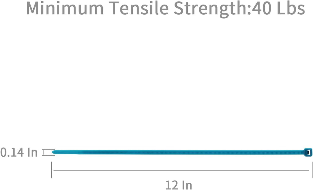 XINGO Nylon Cable Zip Ties Self Locking Plastic Wire Ties with 40 Lbs Tensile Strength for Indoor and Outdoor 12 Inch 500 Pack Blue