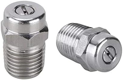 Tool Daily Pressure Washer Nozzle Tips, Replacement for Surface Cleaner, Water Broom and Undercarriage Cleaner, 4000 PSI, 1/4 Inch Male NPT, 25 Degree Silver