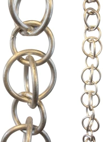 Nutshell Stores Double Loops Rain Chain - Aluminum - 11 Feet