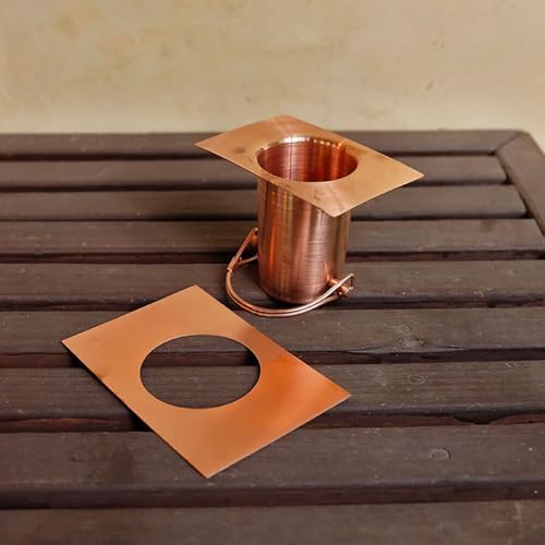 Nutshell Stores Medium Square Cups Rain Chain - Copper - 14 Feet