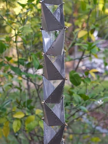 Nutshell Stores Origami Rain Chain - Stainless Steel - 18 Feet