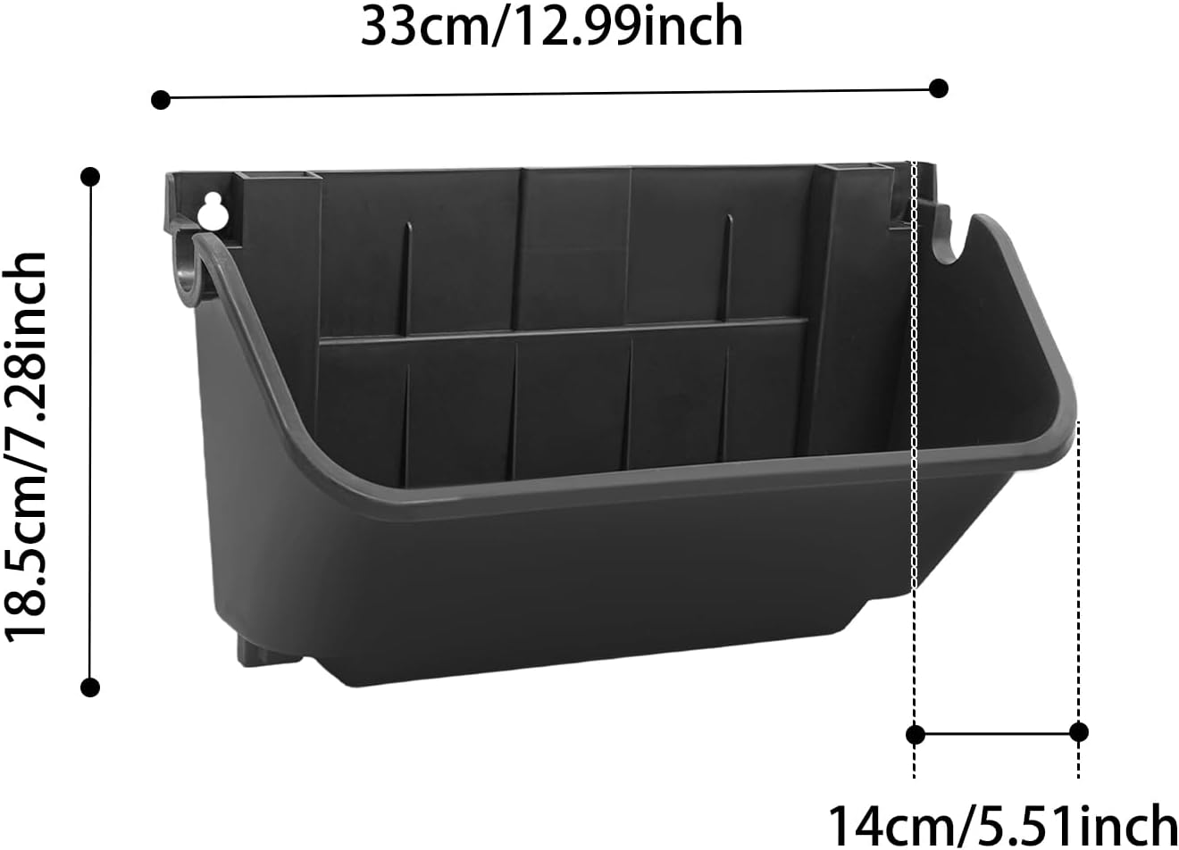 Eapmic Vertical Wall Planter with 18 Pots, Hanging Garden Plant Flowerpot Holder, Stackable Wall-Mounted Planter, Balcony Planters for Flowers Vegetables Fruits (Black, 18 Pots)