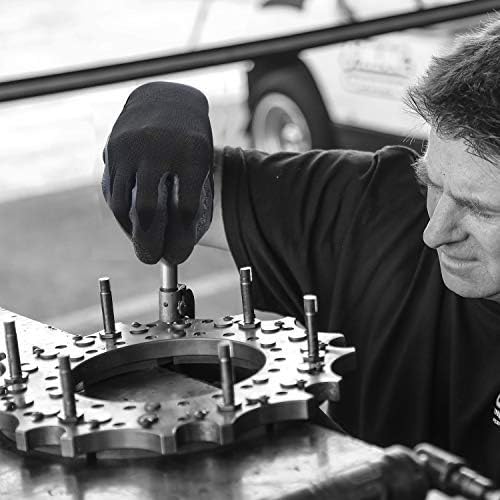 Evridwear Crinkle Latex Rubber Hand Coated Safety Work Gloves for Men Women General Multi Use Construction Warehouse Gardening Assembly Landscaping (L-Size) 120 Pairs Pack