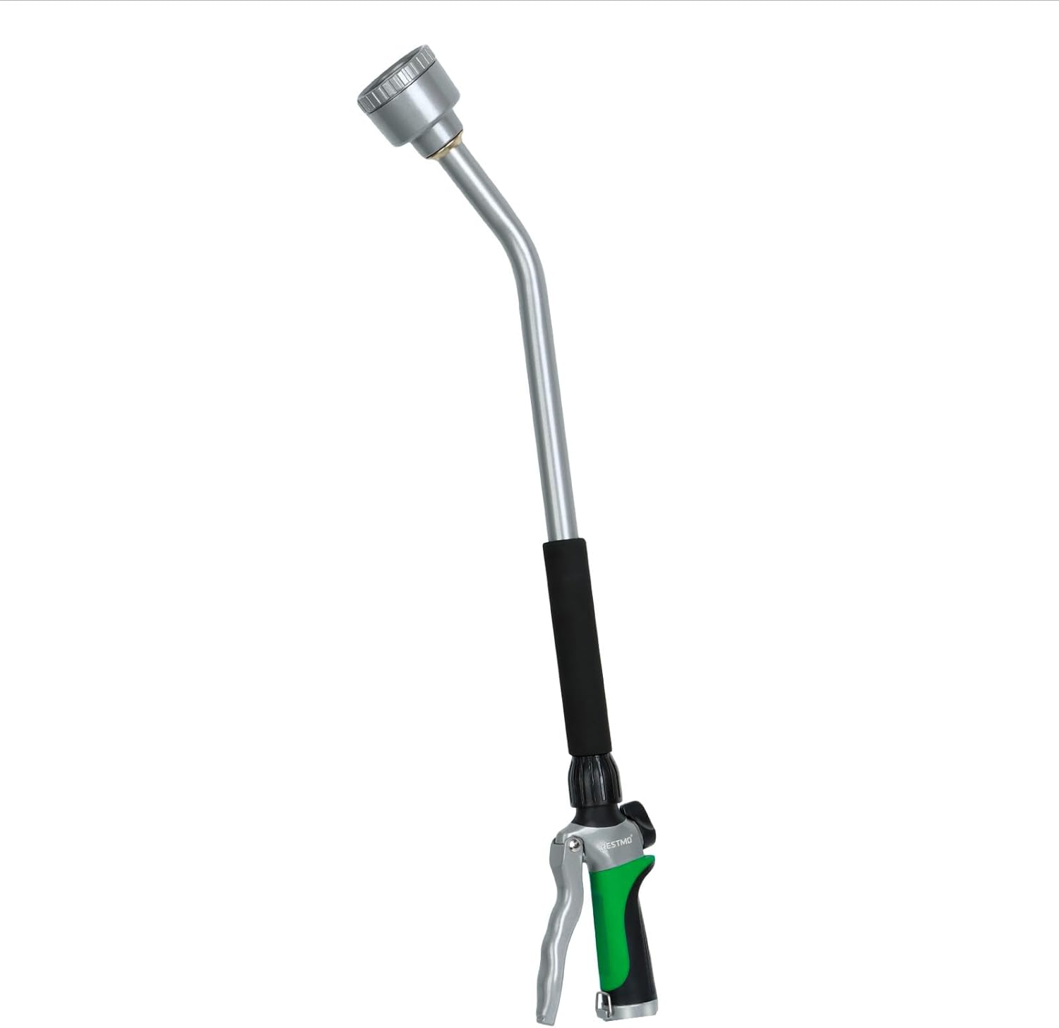 RESTMO Long Watering Wand, 24 Inches Gentle Soft Full Shower Sprayer Wand with Flow Control, Heavy Duty Metal Hose Wand for Hanging Baskets, Shrubs, Plants, Flowers, Garden and Lawn