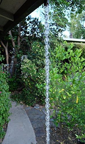 Nutshell Stores Double Loops Rain Chain - Stainless Steel - 12 Feet