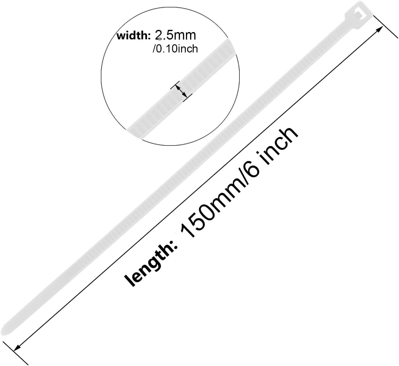 6 Inch Purple Zip Tie 1000 PCS, 18 Lbs - Small to Medium Zip Tie, Nylon PA66 UV Resistant Cable Tie for Indoor and Outdoor Use - Ideal for bundling and securing objects