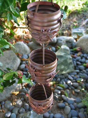 Nutshell Stores Honeybee & Hive Copper Rain Chain - Copper - 19 Feet