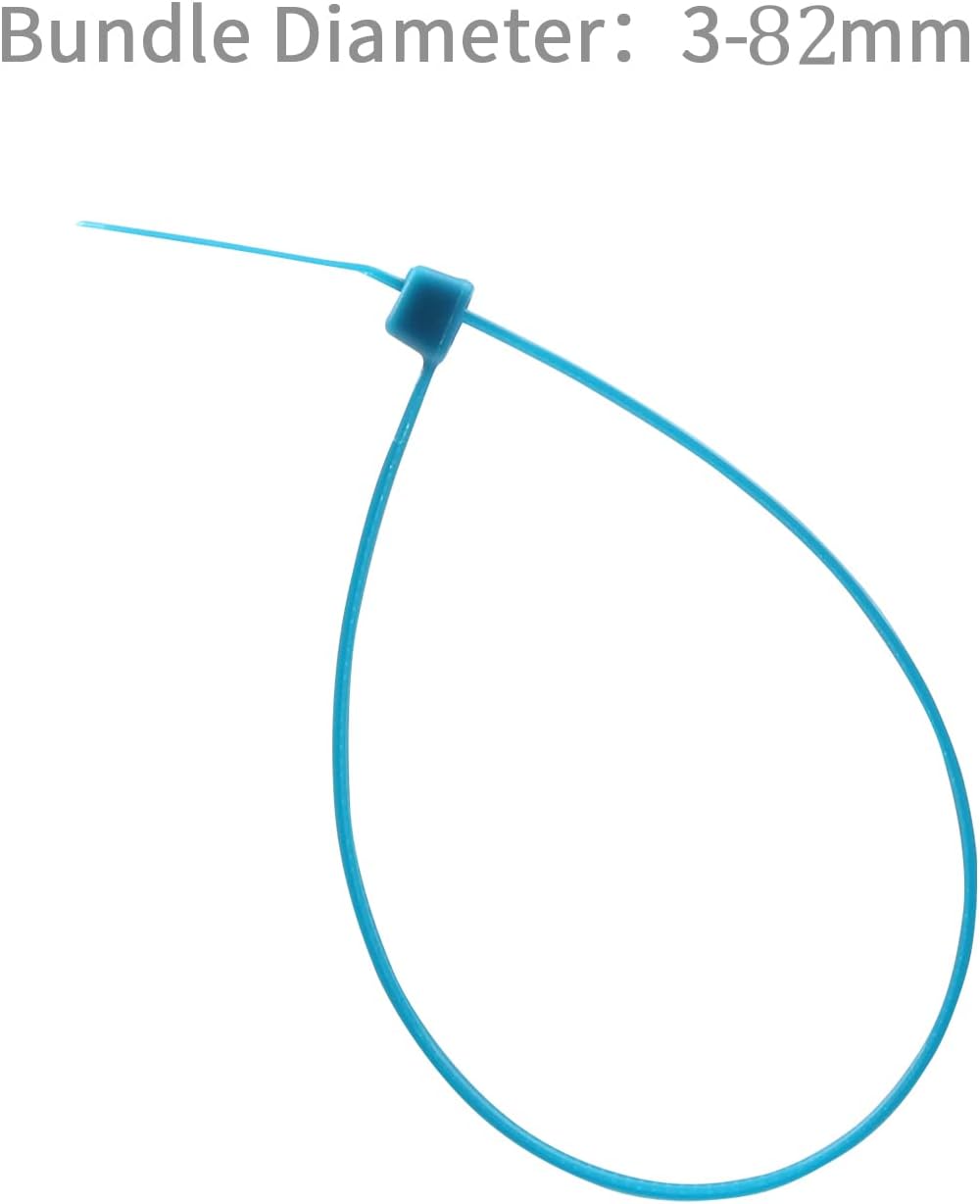 XINGO 100PCS Cable Zip Ties Heavy Duty, Premium Nylon Plastic Wire Ties with 50 Pounds Tensile Strength, Self-Locking Black Nylon Zip Ties for Indoor and Outdoor (12 inch, Blue)