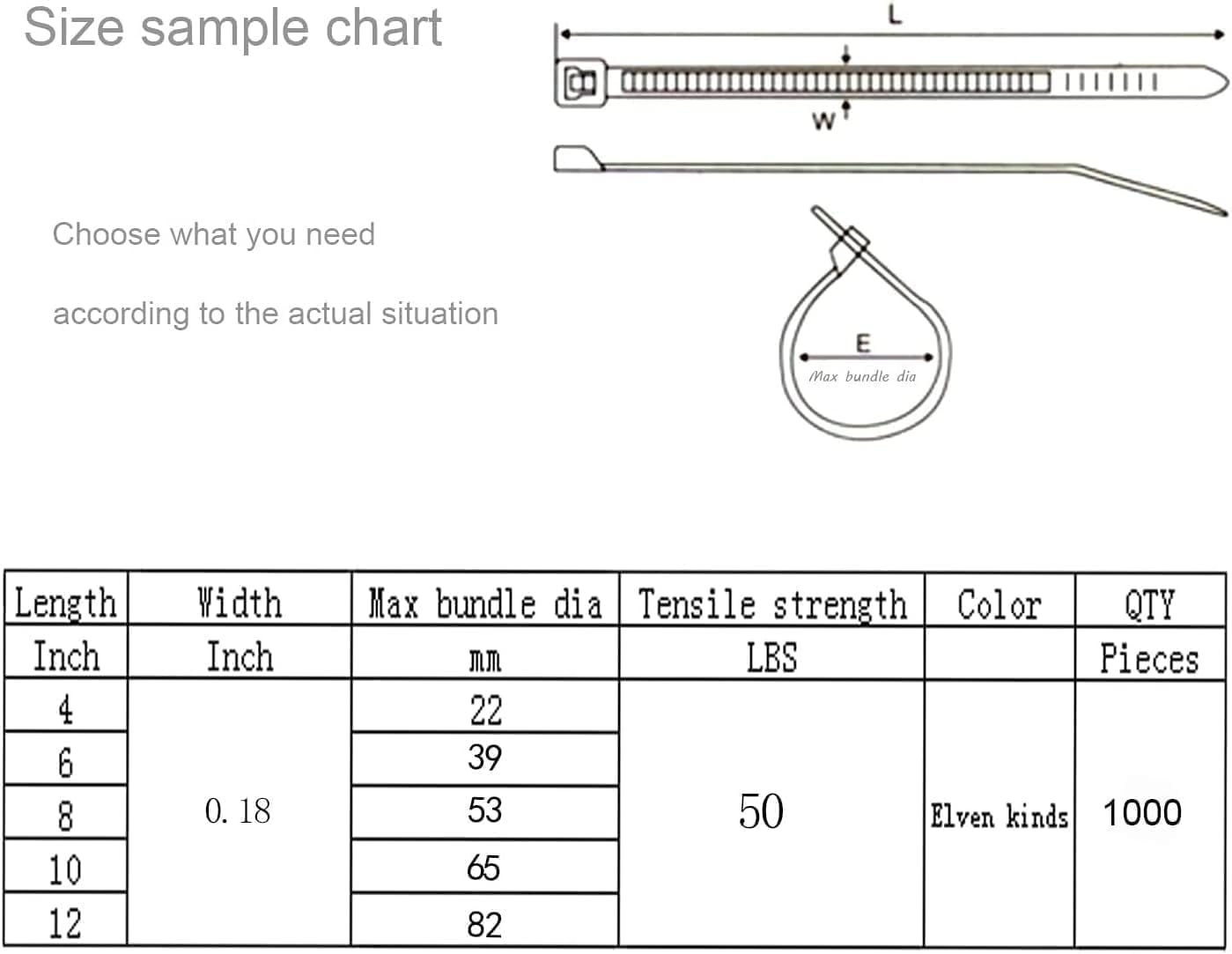 XINGO 1000 PCS Orange Zip Ties 12 Inch, 60 LBS Tensile Strength, Self-Locking Nylon Plastic Nylon PA66 Wire Ties for Indoor and Outdoor Use