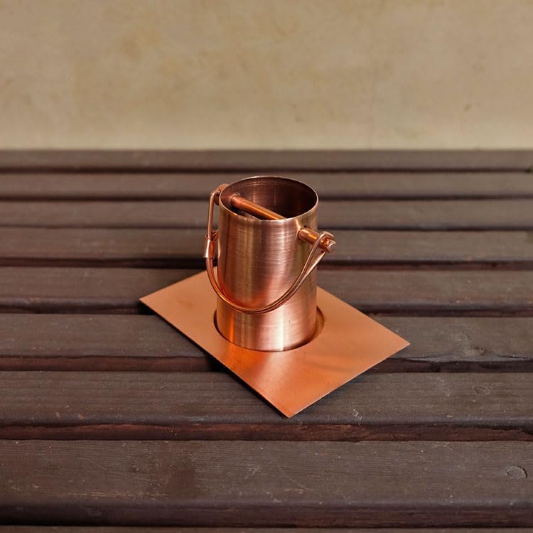 Nutshell Stores Steel Cups Rain Chain - Copper Plated - 8 Feet