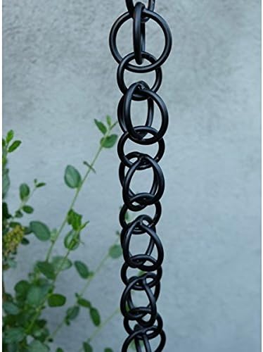 Nutshell Stores Double Loops Rain Chain - Black - 14 Feet