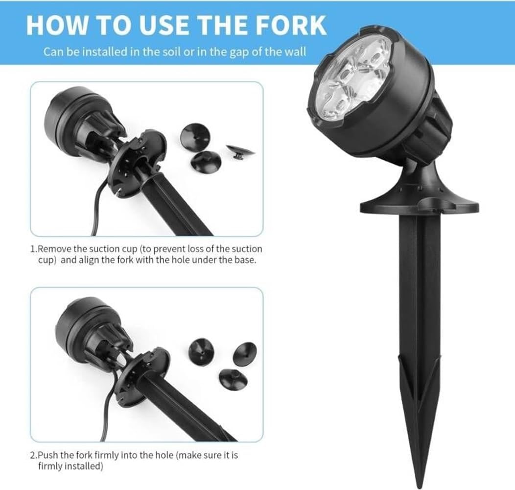 Pond Lights Colored, LED Fountain Lights RGB Outdoor Spotlight with Timer IP68 Waterproof Submersible with Spiked Stand for Garden Lawn Yard Water Landscape (Set of 6)