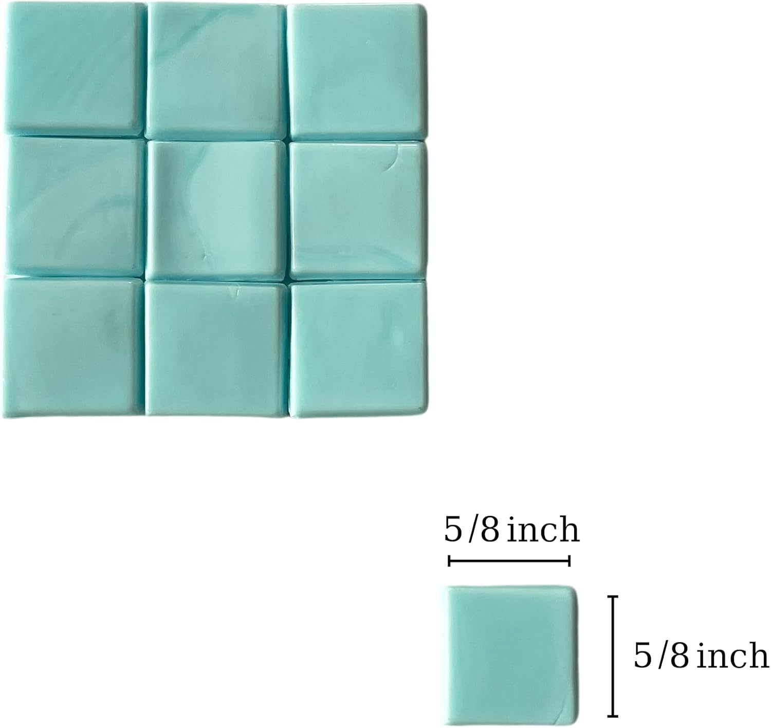 SMEIINIK 1.1lb Bulk Single Iridescent Color Mosaic Tiles for Crafts, Glass Mosaic Pieces for Mosaic Puzzles, Stained Glass Tiles for Mosaic DIY, Mosaic Making Supplies(AJ52-31)