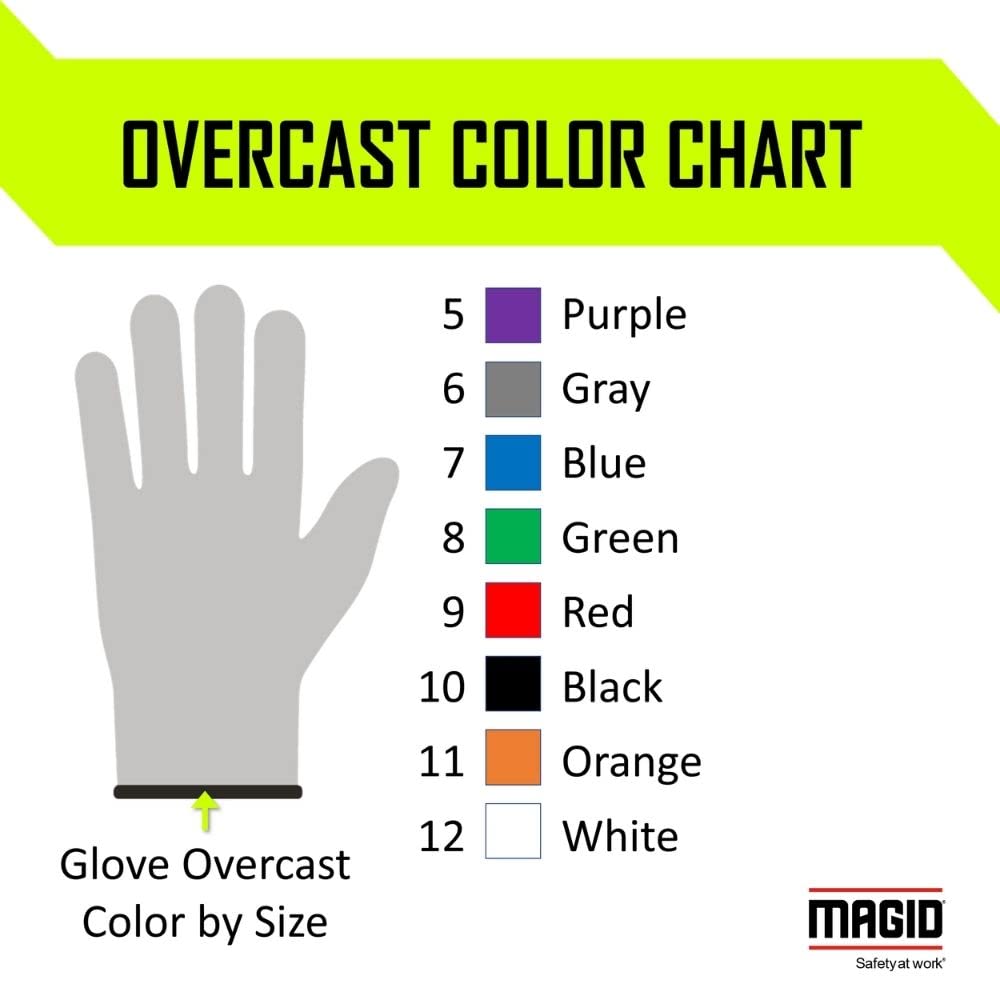 MAGID D-ROC ANSI A4 AeroDex Polyurethane Palm Coated Work Gloves, 12 Pairs, Size 6/XS, GPD482