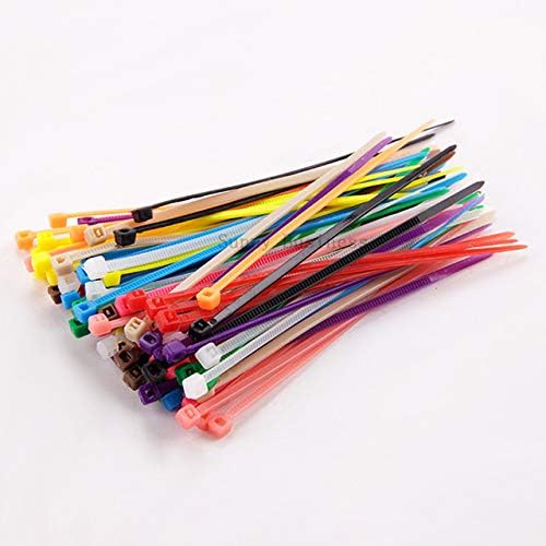 4 Inch Yellow Zip Ties (100 Pieces) 18lb Strength, Nylon Cable Wire Ties