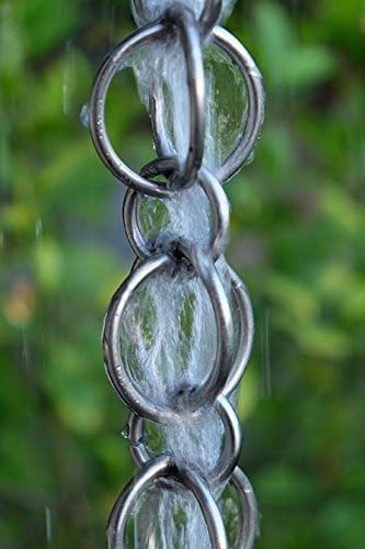 Nutshell Stores Double Loops Rain Chain - Stainless Steel - 8 Feet