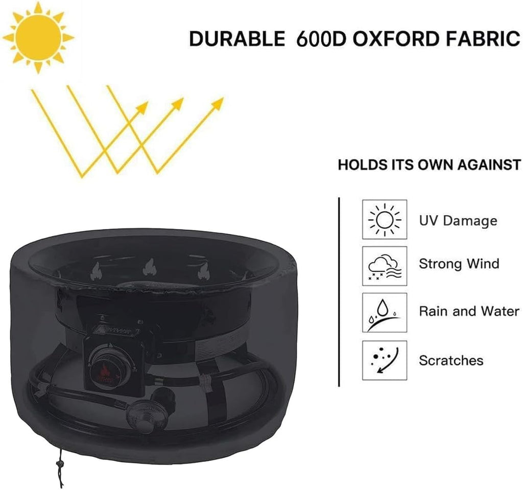 Fire Pit Cover for Outland Firebowl 893 Deluxe Outdoor Portable Propane Gas Fire Pit, Fit for Outland Firebowl 823 870, 22"