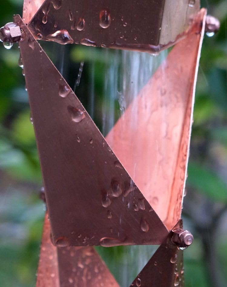 Nutshell Stores Origami Rain Chain - Copper - 9 Feet