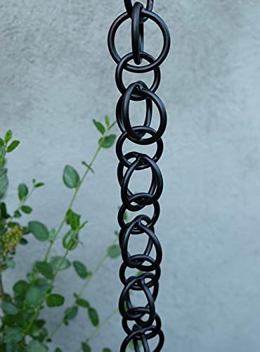 Nutshell Stores Double Loops Rain Chain - Black - 12 Feet