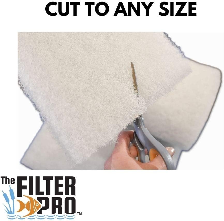 Beige Coarse Filter Media, 2" Thick, 24" x 24" Pads, 2 Pack, Perfect for Aquariums, Ponds or Water Gardens, Made in USA
