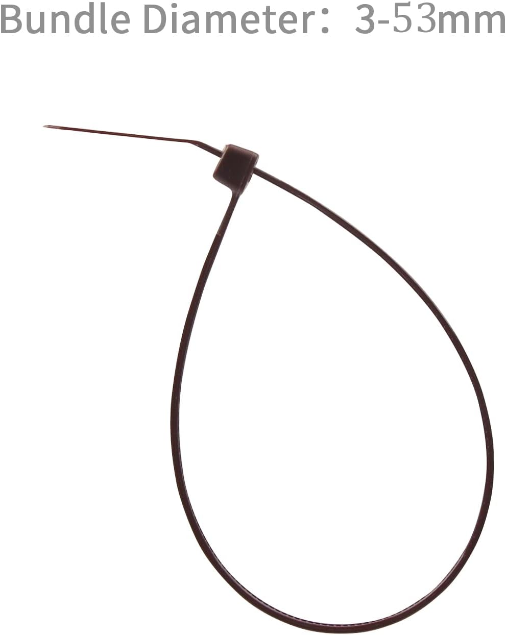 XINGO 100PCS Cable Zip Ties Heavy Duty, Premium Nylon Plastic Wire Ties with 50 Pounds Tensile Strength, Self-Locking Black Nylon Zip Ties for Indoor and Outdoor (8 inch, Brown)