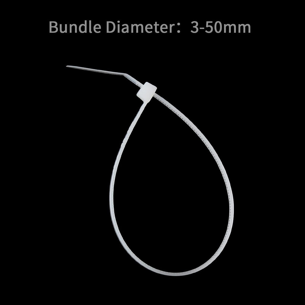 XINGO 8 Inch White Cable Zip Ties (500 Pack), 40 Lbs Tensile Strength-Heavy Duty, Self-Locking Nylon Plastic Nylon Wire Ties for indoor and outdoor use