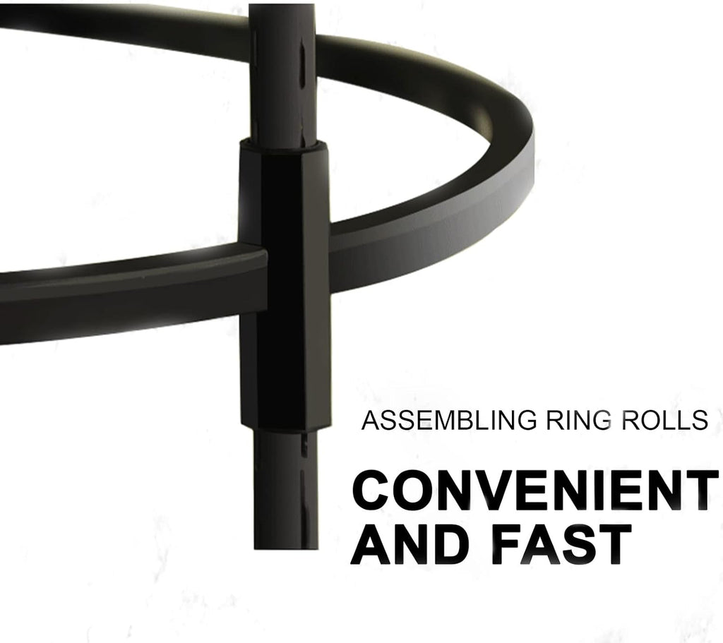 Tower Obelisk Garden Trellis, Metal Obelisk Plant Support Gardening Climbing Frame for Outdoor Indoor Climbing Plants, Black (Black, 1.5m / 4.9ft)