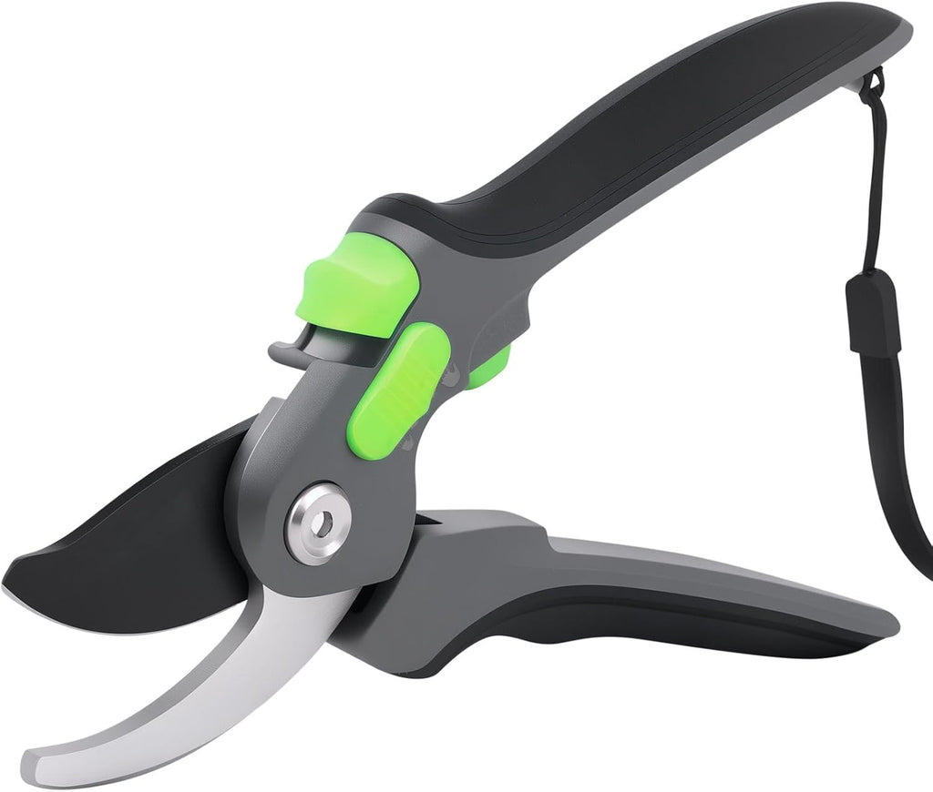 Pruning Shears for Gardening 8.6 inch Steel Garden Clippers with Safety Lock Handheld Gardening Shears Ergonomic Non Slip Plant Clippers Tools for Flowers Branches