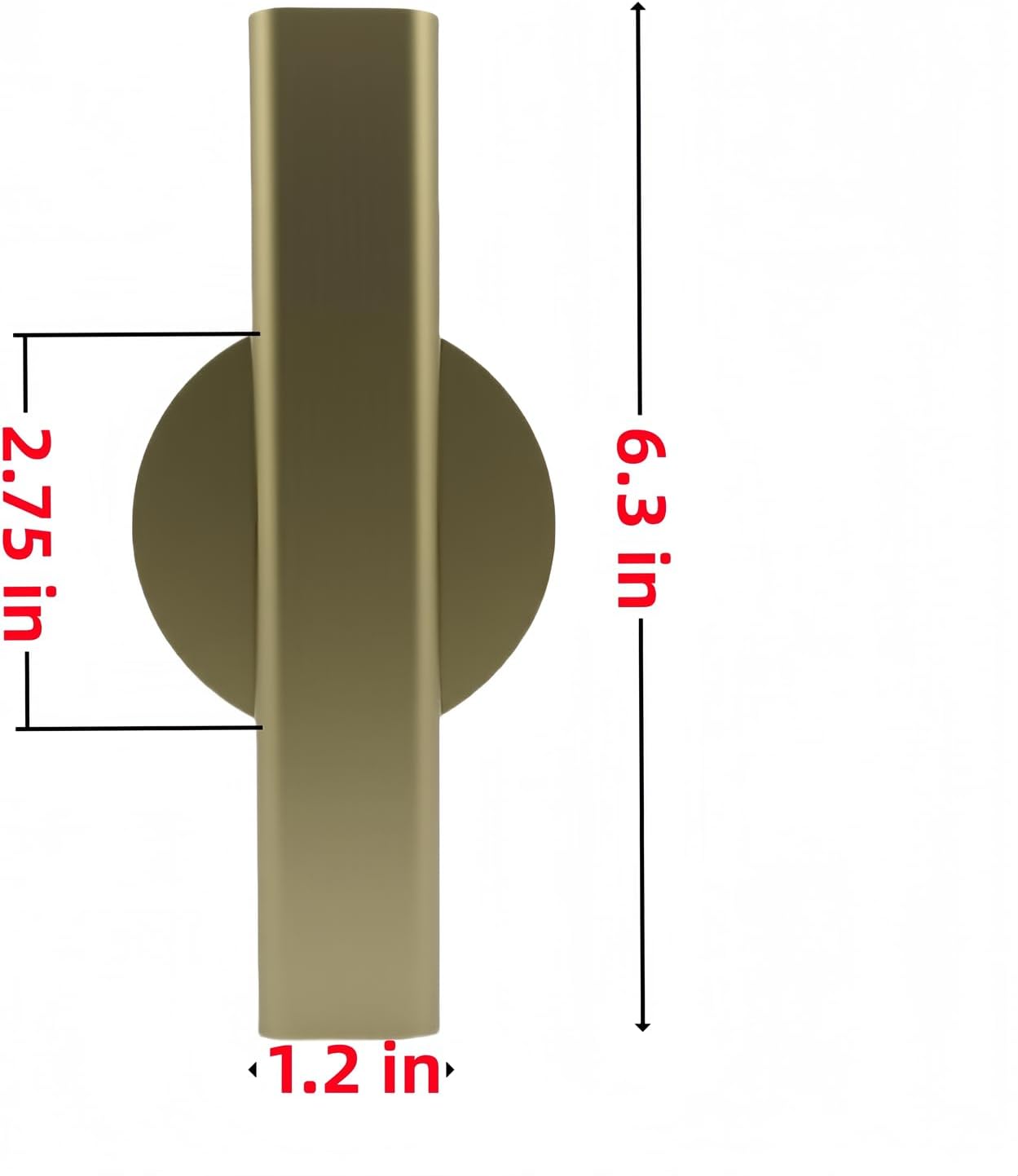 Self Adhesive Wall Vase Metal Tube Decoration Holder Used to Display Dried Flower, Faux Flowers, Fake Flowers, Also Suitable for Cemetery Memorial Decoration (2 PCS Gold)