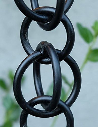 Nutshell Stores Double Loops Rain Chain - Black - 16 Feet