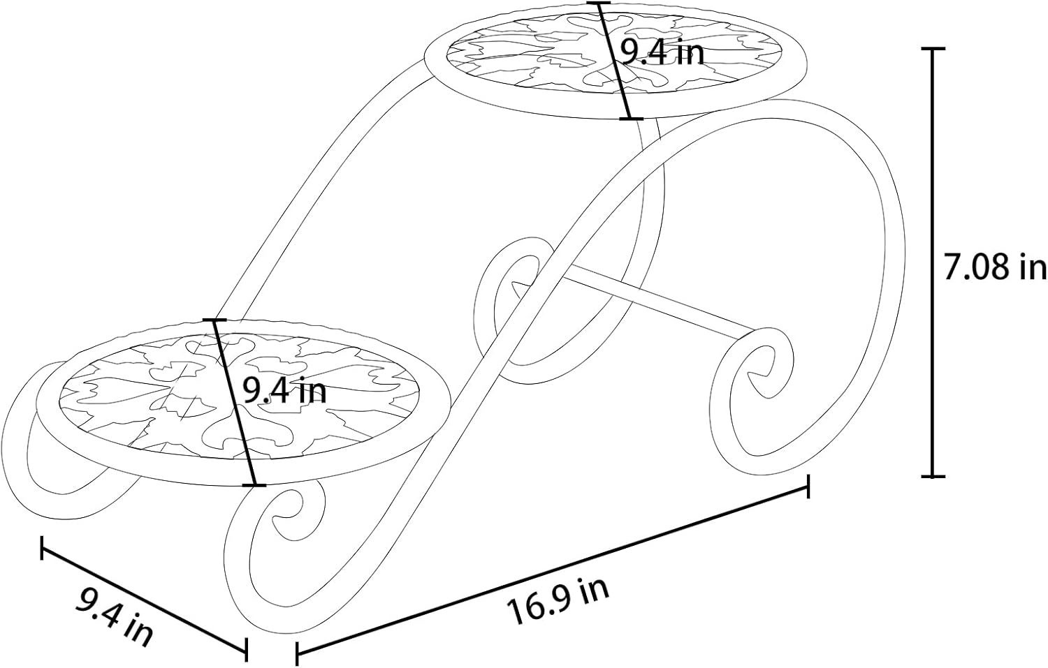 2 Tier White Plant Stand for Indoors, Beautiful Appearance And Cute Shape. White 1 Pcs
