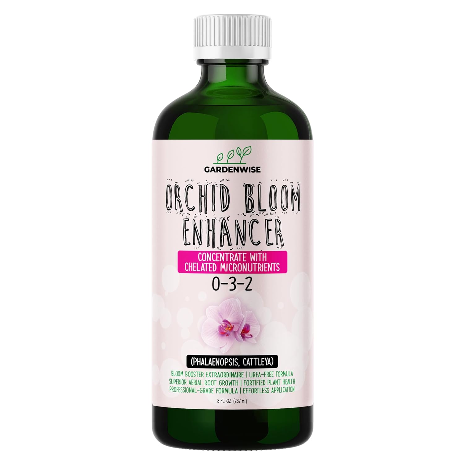 0-3-2 Giant Bloom: Orchid Bloom Enhancer - Orchid Bloom Booster - Orchid Food Fertilizer Concentrate - Chelated Nutrients for Healthy Flower & Reblooms (8 OZ)