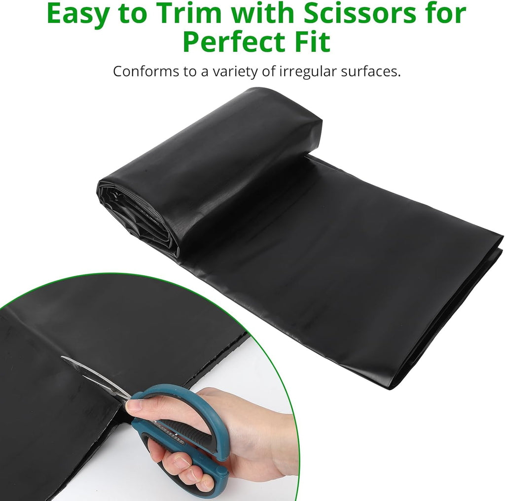 45 Mil EPDM Pond Liner 15x25ft - Fish-Safe Rubber for Outdoor Ponds, Waterfalls, Koi Fish Ponds, Landscaping - Puncture Resistant, UV Proofs, Durable, Flexible Water Barrier