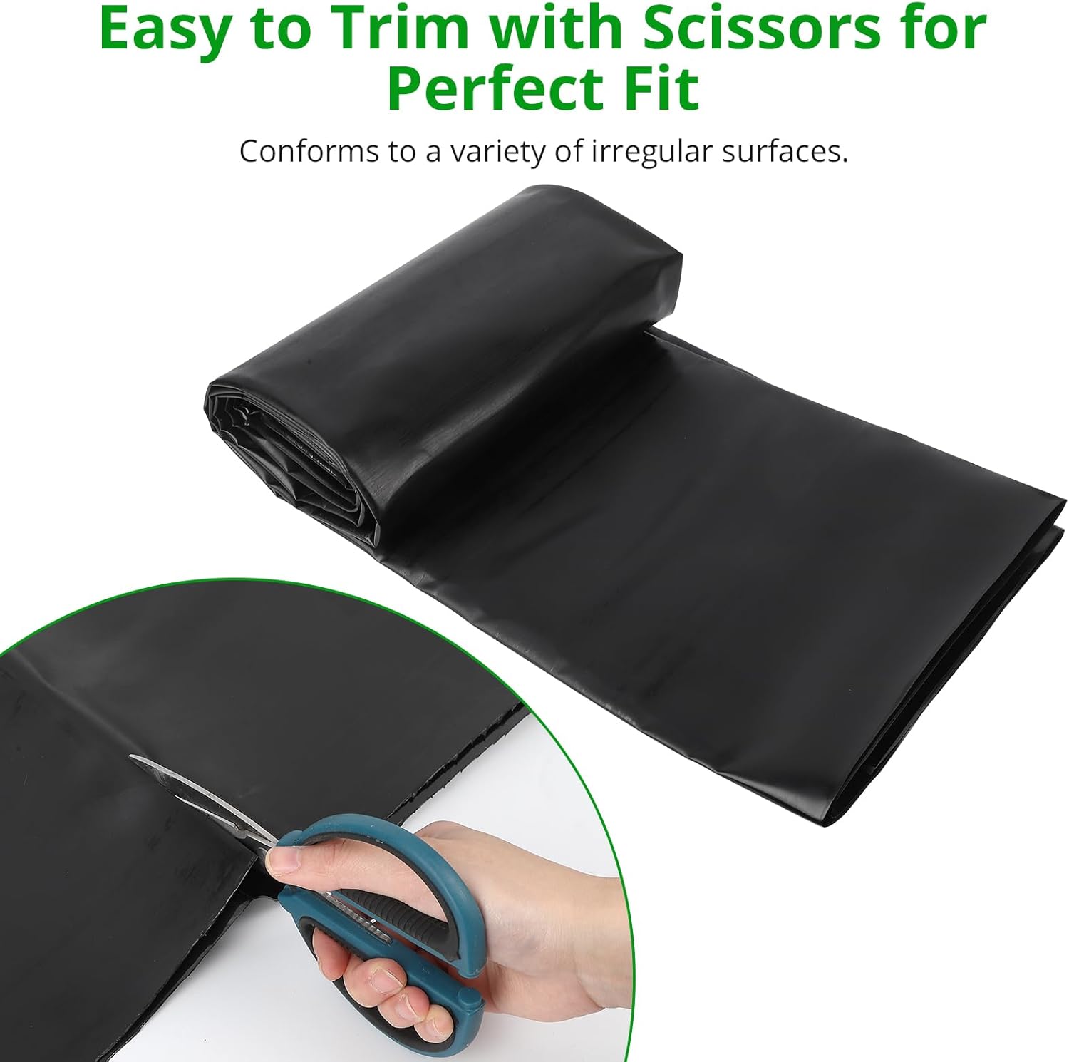 45 Mil EPDM Pond Liner 15x25ft - Fish-Safe Rubber for Outdoor Ponds, Waterfalls, Koi Fish Ponds, Landscaping - Puncture Resistant, UV Proofs, Durable, Flexible Water Barrier