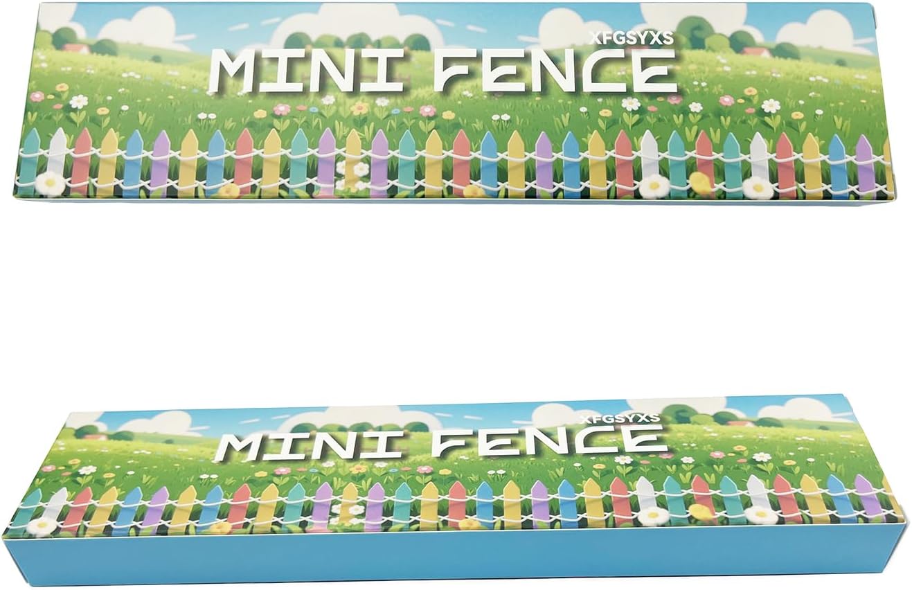 35 Inches Mini Fairy Garden Fence DIY Christmas Small Wood Decorative Picket Fence Micro Landscape Miniature Ornaments for Dollhouse, Crafts, Diorama Project, Plant Pot, White