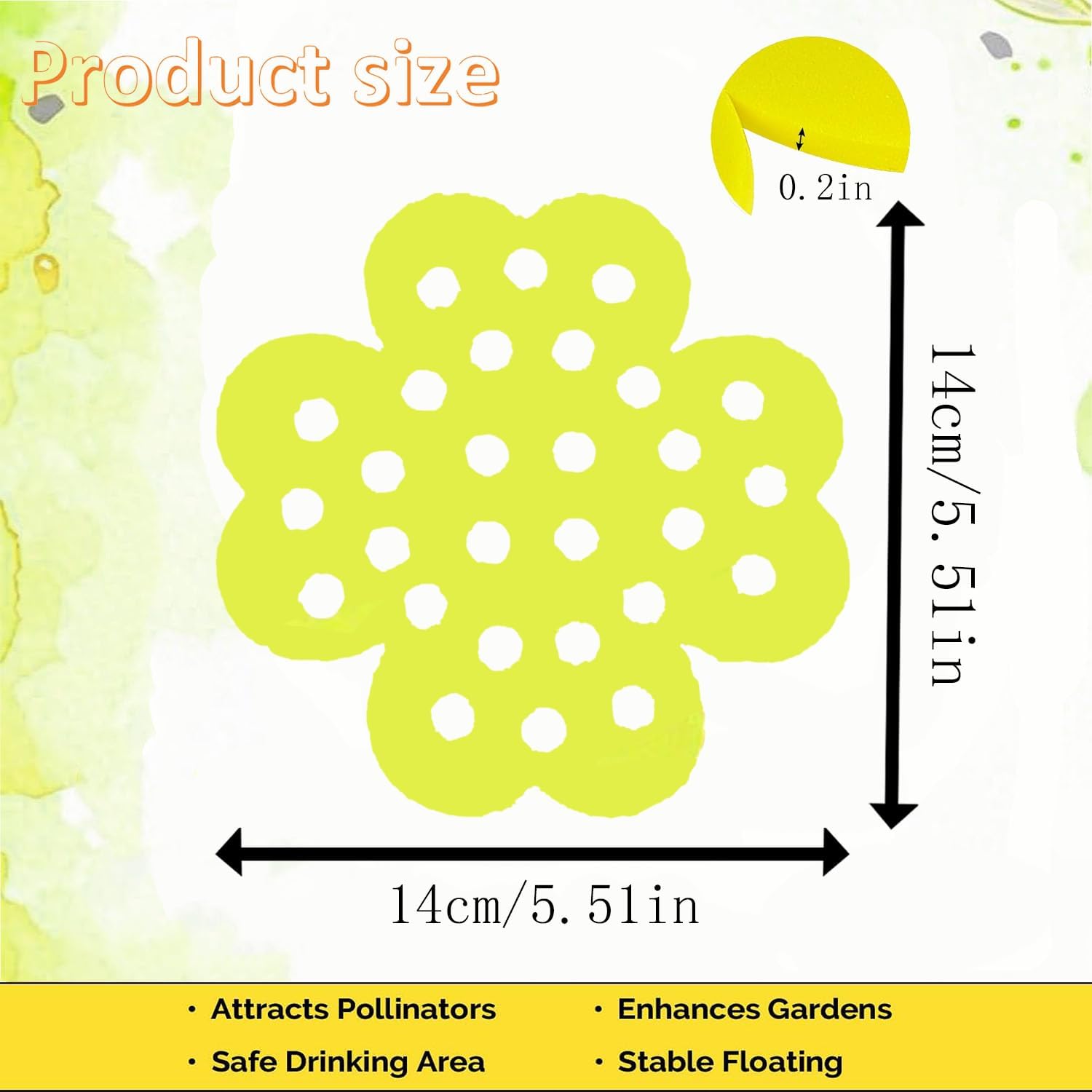 4 Pack Floating Bee Watering Station for Garden, Butterfly Feeder Bee Waterer Wildlife Baths Pollinator, Outdoor Pool & Garden Decor(Colorful Flower)